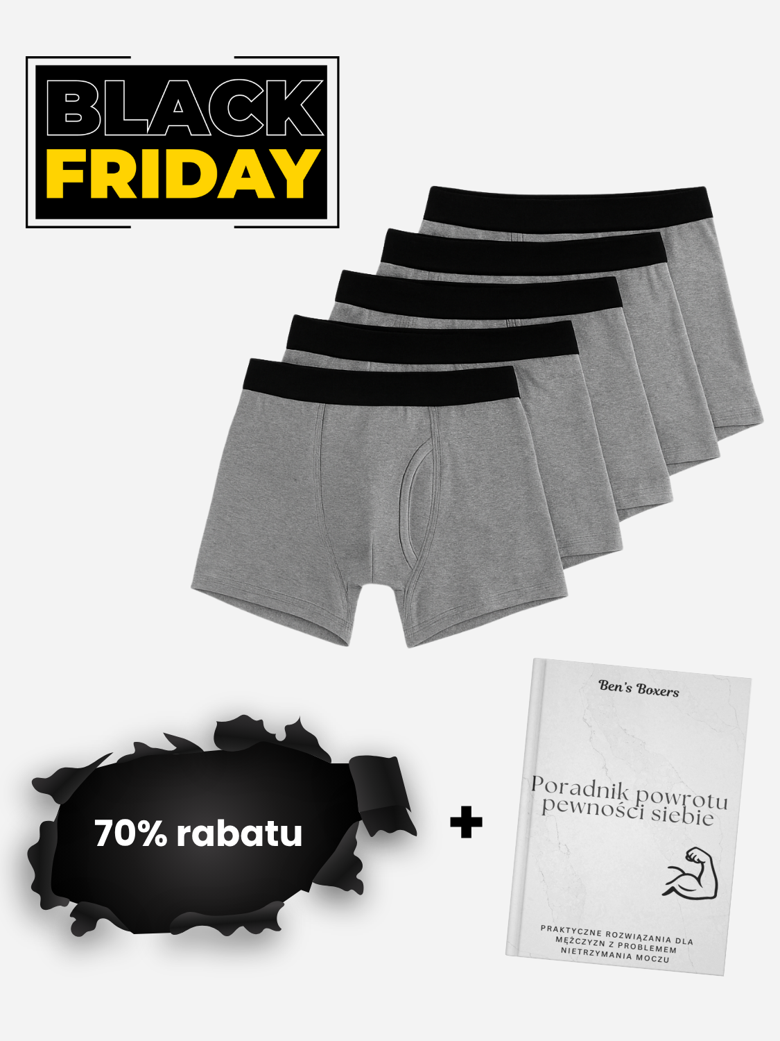 Bokserki Ben’s Signature, Przeciw Przeciekom (5-pak)